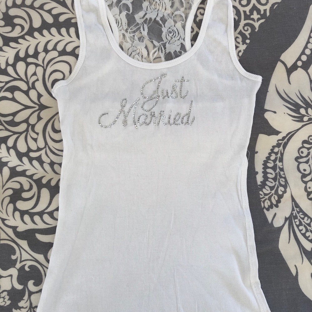 Just Married Racerback Tank Top